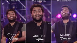 Video thumbnail of "Accha chalta hun full screen whatsapp status | Arijit Singh stage performance whatsapp status |vks"