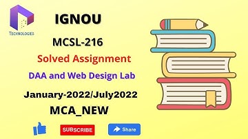 MCSL-216  Solved Assignment JAN/JULY-2022 || MCA_NEW || IGNOU || Dalaltechnologies