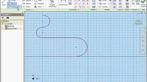 AutoDesk INVENTOR Basic Training 25 ( Arc Tool )