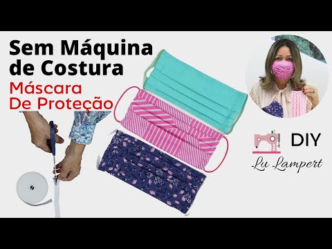 MÁSCARA DE PROTEÇÃO FEITA SEM MÁQUINA DE COSTURA