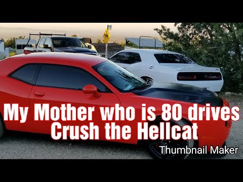 My Mom drives Crush my 2017 Dodge Challenger  Hellcat with 707 H.P.