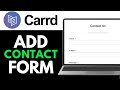 How To Add Contact Form In Carrd Co Website 2025 Full Tutorial How To Add Contact Form In Carrd Co Website 2025 Full Tutorial