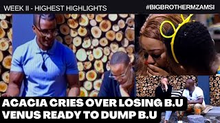 BBMZANSI 2022 | THE AWKWARD TEARS & TRIANGLE WITH ACACIA, VENUS & B.U | WEEK II HIGHEST HIGHLIGHTS