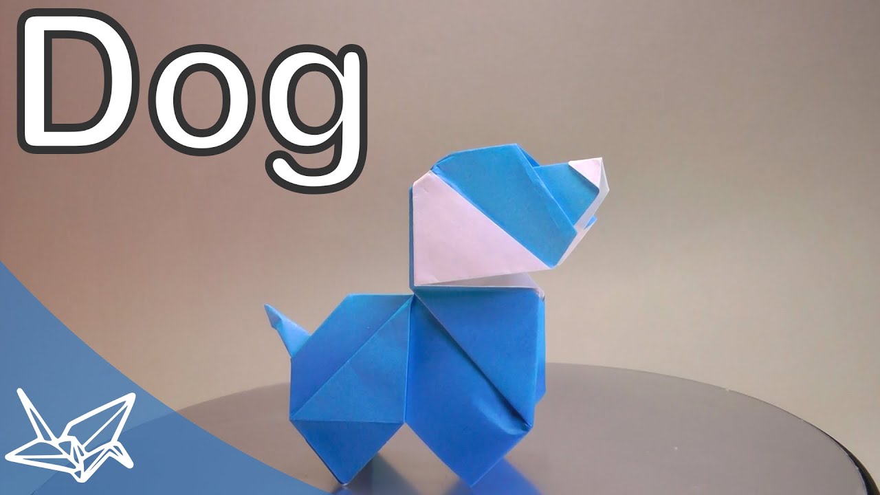 Make an origami cute dog with easy step-by-step instructions