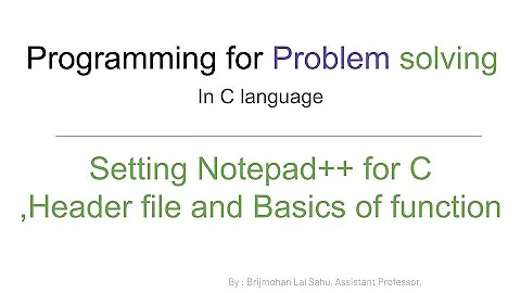 Setting Notepad++ for C and Header Files