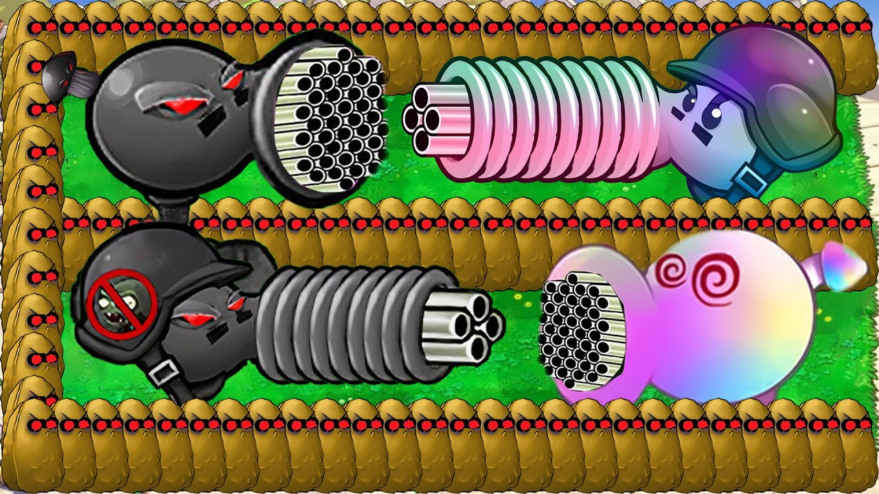 Doom Gatling X Doom Peashooter X Team Nut Shroom vs Hypno Plants Dr ...