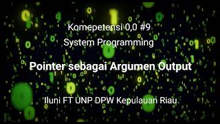 Kompetensi 0,0 #9: Pointer sebagai Argumen Output