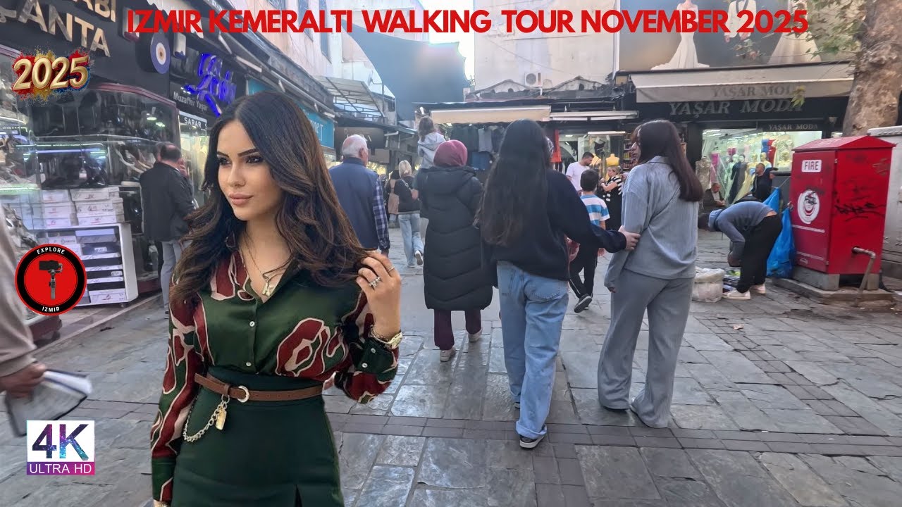 Izmir, Turkey | Çankaya Kemeraltı Walking Tour | November 7, 2025 [4K HD/60 fps]