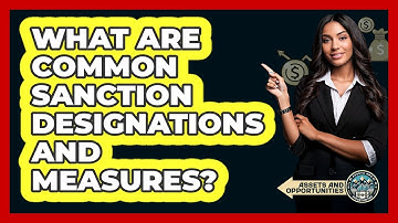 What Are Common Sanction Designations And Measures?