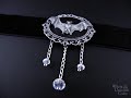 Victorian bat cameo velvet choker