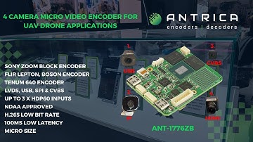 4 Camera Micro Video Encoder for UAV Drone Applications