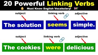 Upgrade Your English Vocabulary with 20 Powerful Linking Verbs! *MUST KNOW* by Club James Studios - English Speaking Videos 1,915 views 11 days ago 7 minutes, 19 seconds