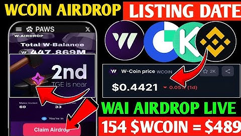 WCoin Finally Announced Listing Date | Wcoin Airdrop New Update | W-Coin Price Prediction Withdrawal