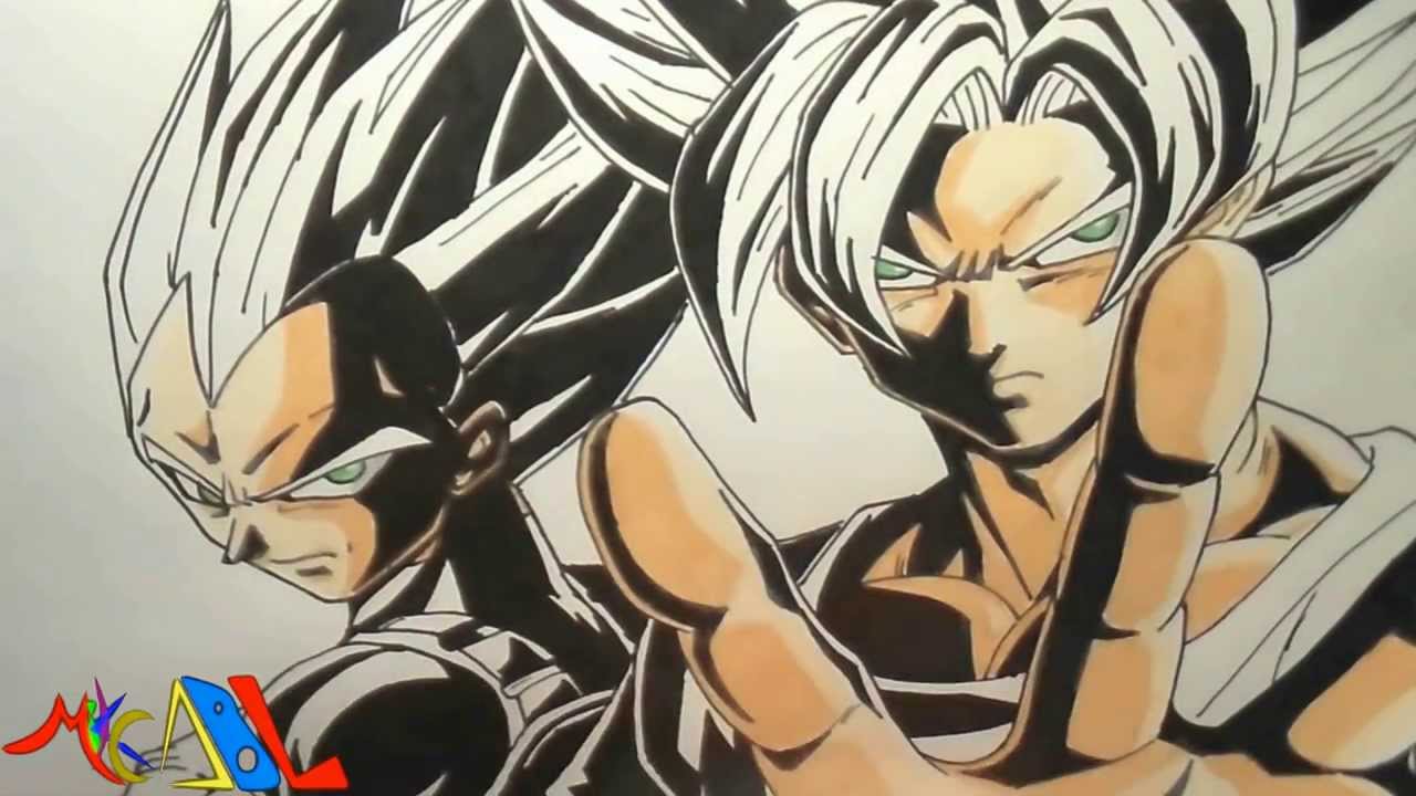 Dibujando a: Goku y Vegeta - YouTube