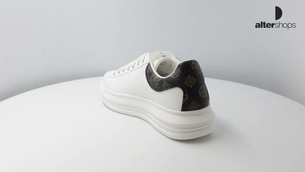 Guess VIBO SNEAKERS  Λευκό / Καφέ GU0SHFL7RNOFAL120000 FW24