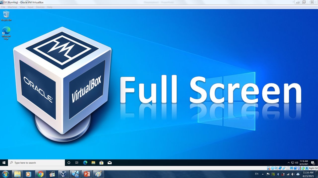 Virtualbox Screen Resolution 1920x1080 For Windows Guests Youtube
