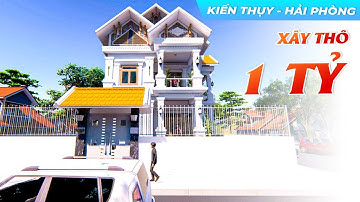 Mẫu Biệt Thự 2 Tầng Mái Thái Tân Cổ Điển 1TỶ Sang Trọng Và Đẳng Cấp Tại Huyện Kiến Thụy TP Hải Phòng