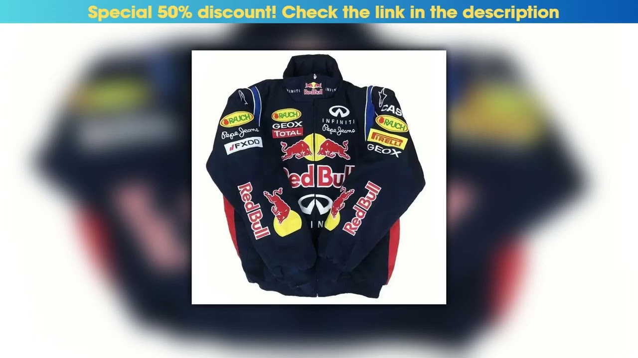 Best 2025 Autumn Sports Jacket Long Sleeved Motorcycle Jacket Racing Red Bull Jacket Embroidered Ca