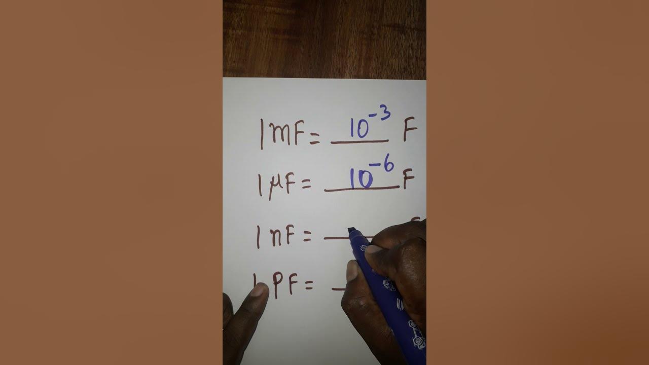 Nanofarad To Picofarad Conversion Chart