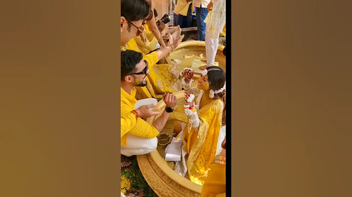 Haldi Ceremony ♥#shorts #indianwedding #bengali #gaye_holud #shortsbeta #ytshorts #wedding #haldi