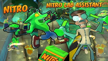Crash Bandicoot Crash on the run - Nitro Vs Nitro Lab Assistant
