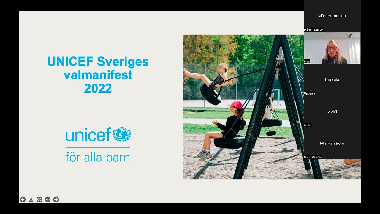 Webinar: UNICEF Sveriges valmanifest 2022