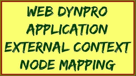 Web Dynpro Context Mapping | External Context Mapping web dynpro ABAP | SAP Web Dynpro Mapping