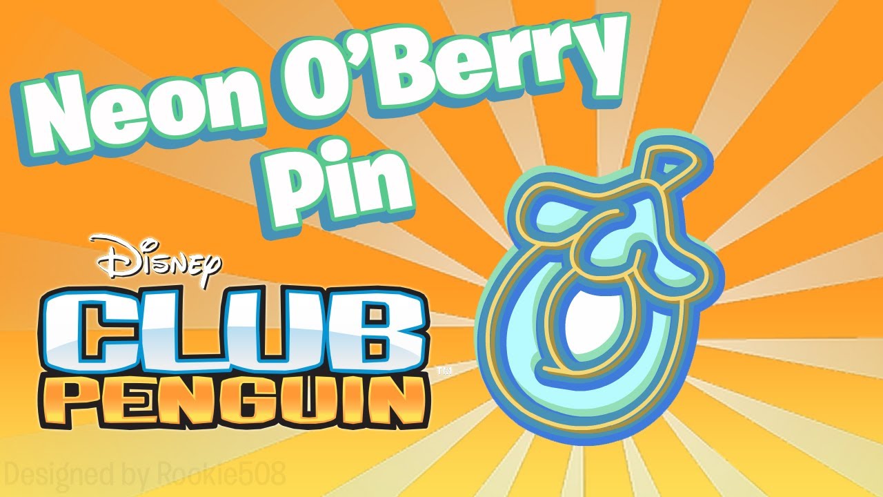 Club Penguin: Neon O'Berry Pin