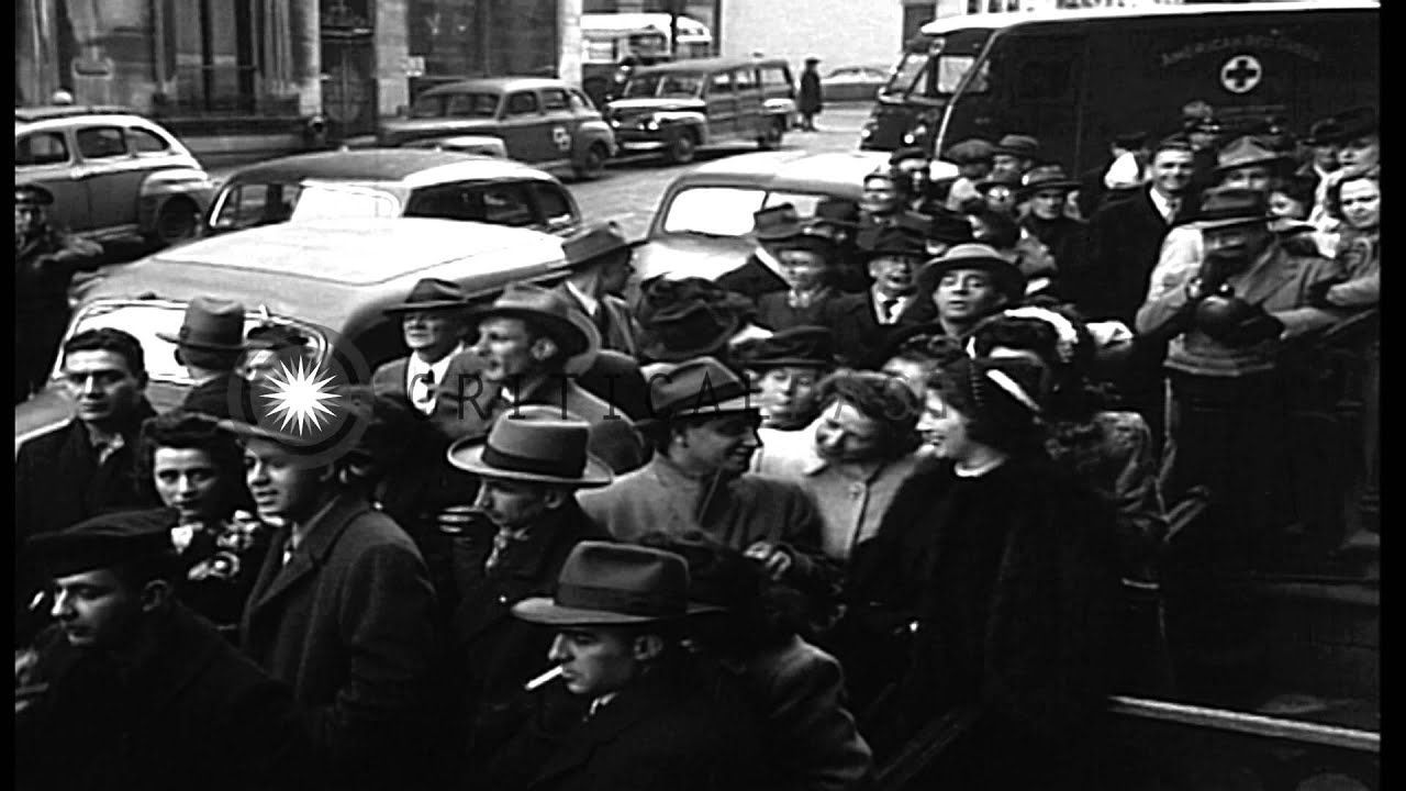Reception center in New York City, where British war brides and their children ar...HD Stock Footage