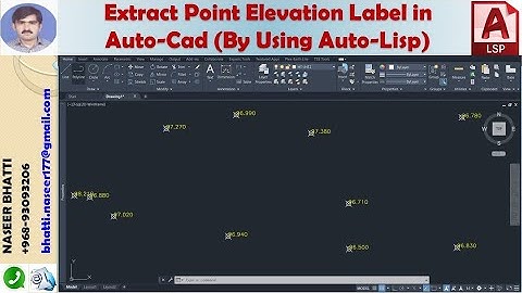 Extract Point Elevation Label in Auto Cad By Using Auto Lisp