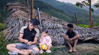 Harvesting gourds. Send the child back to his grandmother and prepare to build a solid wooden house