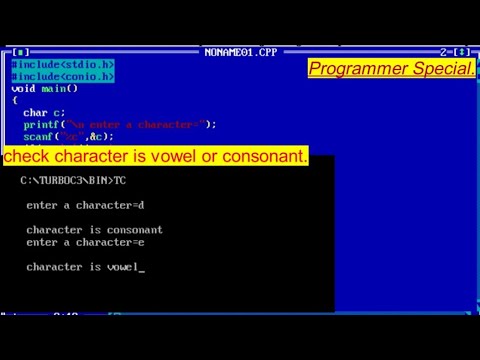 C Program To Check Character Is Vowel Or Consonant ||Check Character is vowel or consonant