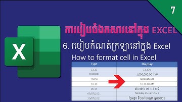 របៀបកំណត់ក្រឡានៅក្នុង Excel | How to format cells in Excel