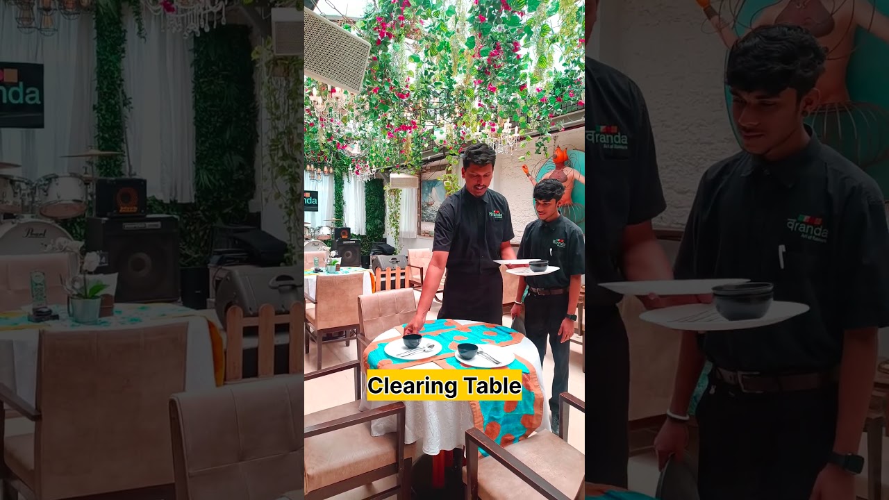 Clearing Table #hotelmanagement #viralvideo #viral #shorts