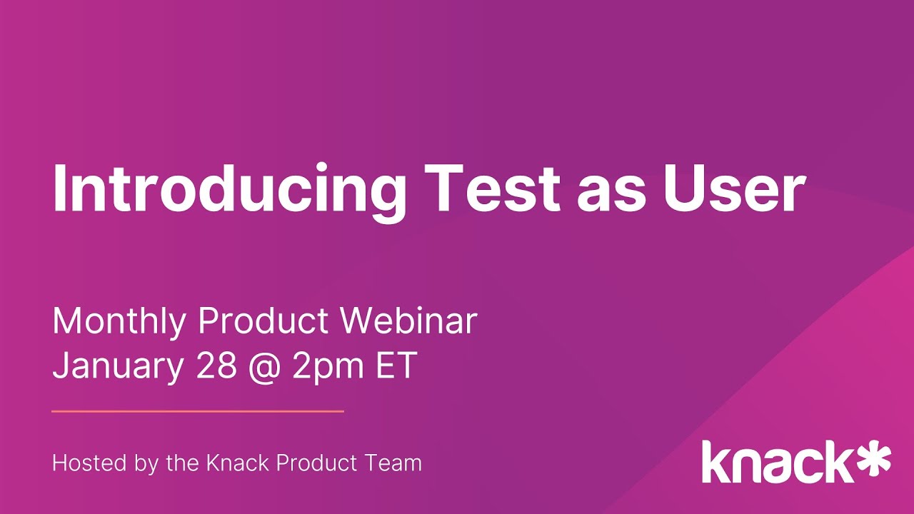 Monthly Product Webinar | January 2026 | Test As User + New Features ...