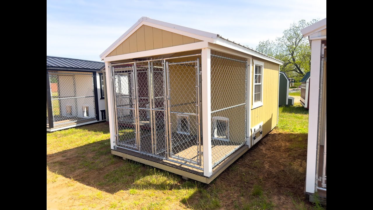 8x16x7 Deluxe Double AFrame Dog Kennel DDDK 7958 0816 110324 YouTube