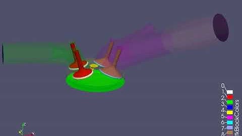 animation of no hydro simulation for port fuel injection engine