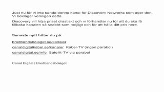 Kanal 5 Avbrott Hos Canal Digital, Bredbandsbolaget Viasat.