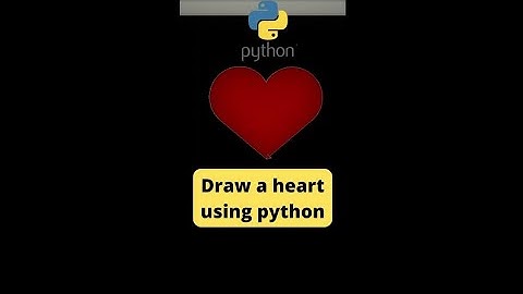 Draw a heart using python turtle #python