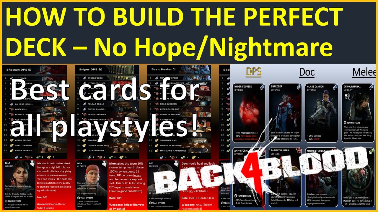 Back 4 Blood Guide: The best deck builds for No Hope difficulty and new  feature breakdowns