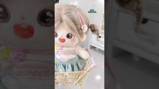 Upgrade your 20cm cotton doll with a fresh braided hairstyle like this.
