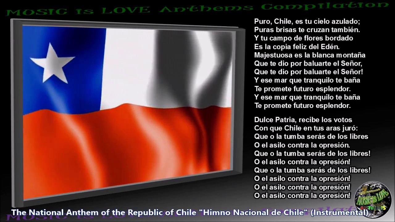 Chile National Anthem Himno Nacional De Chile Instrumental With