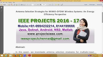 Antenna Selection Strategies for MIMO OFDM Wireless Systems An Energy Efficiency Perspective