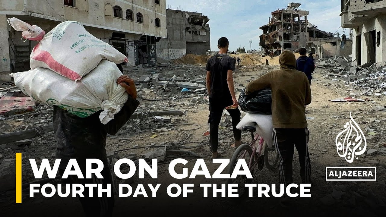 يعود الفلسطينيون إلى منازلهم في غزة في اليوم الرابع من الهدنة