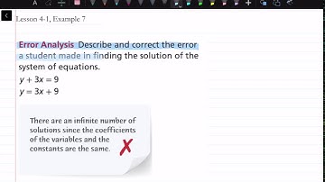 How to Do an Error Analysis: Lesson 4-1, Example 7 | Math Energy TV