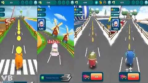 Oddbodos Turbo Run -NEWT vs SLICK vs FUSE vs POGO | 4 characters is one video |update version 2019