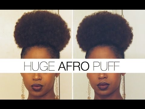 Easy Huge Afro Puff Tutorial Youtube