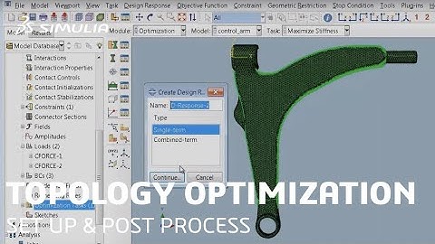 Set up & Post Processing of a Topology Optimization Task | SIMULIA Abaqus CAE  How-To Tutorial