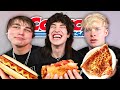 Trying costco food with sam and colby