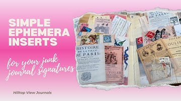 Perfect For Beginners - Simple Ephemera Inserts For Your Work in Progress Folders